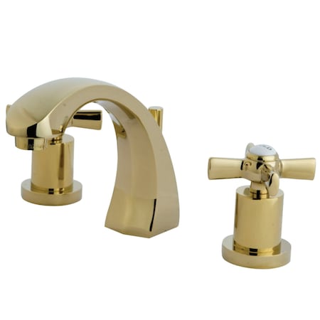 Kingston Brass KS4982ZX 8" Widespread Bathroom Faucet, Polished Brass KS4982ZX